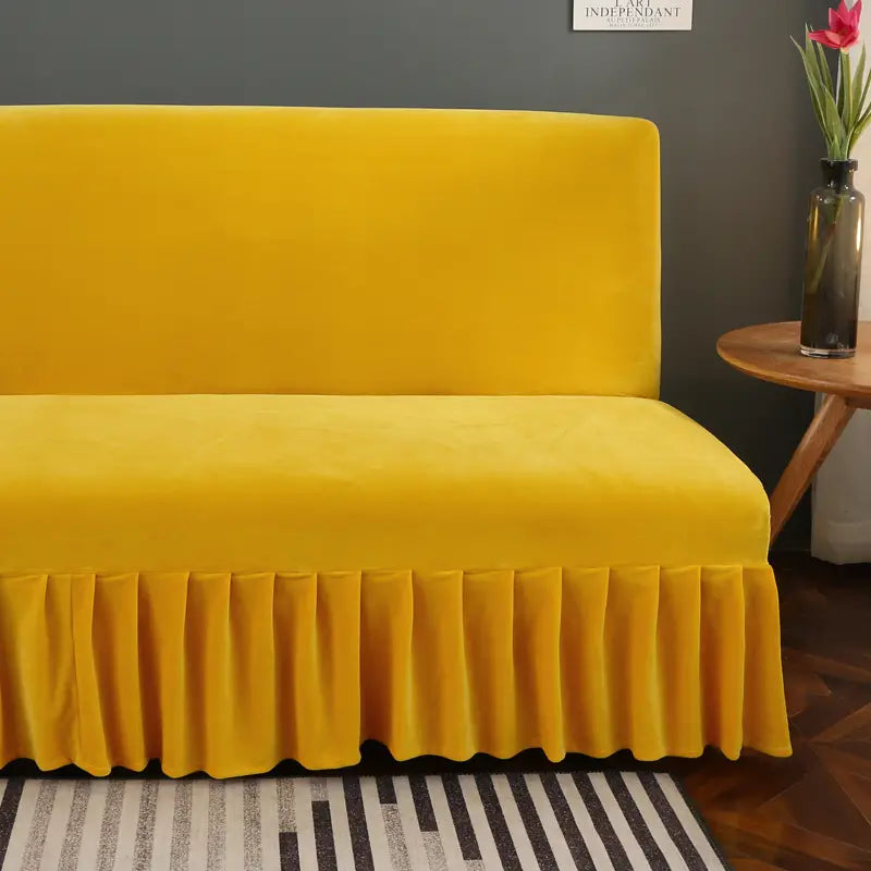 Elegant Flannel Skirted Sofa Cover - Complete Set (1)