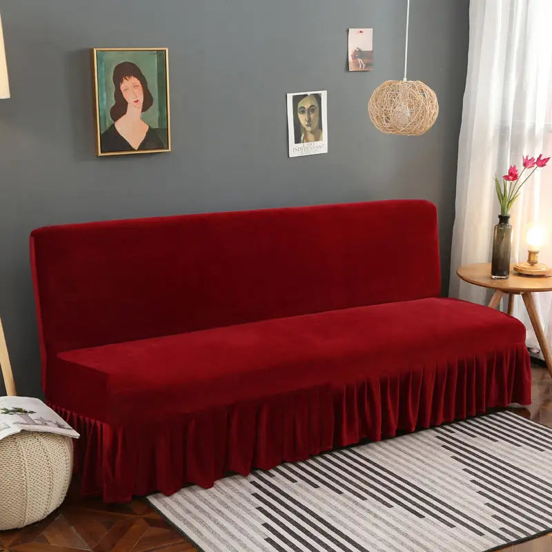 Elegant Flannel Skirted Sofa Cover - Complete Set (1)